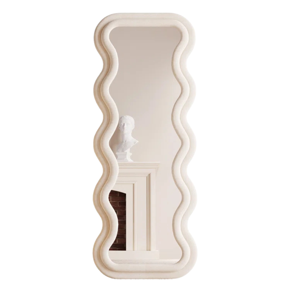 Wavy White Full-Length Mirror - Image 4
