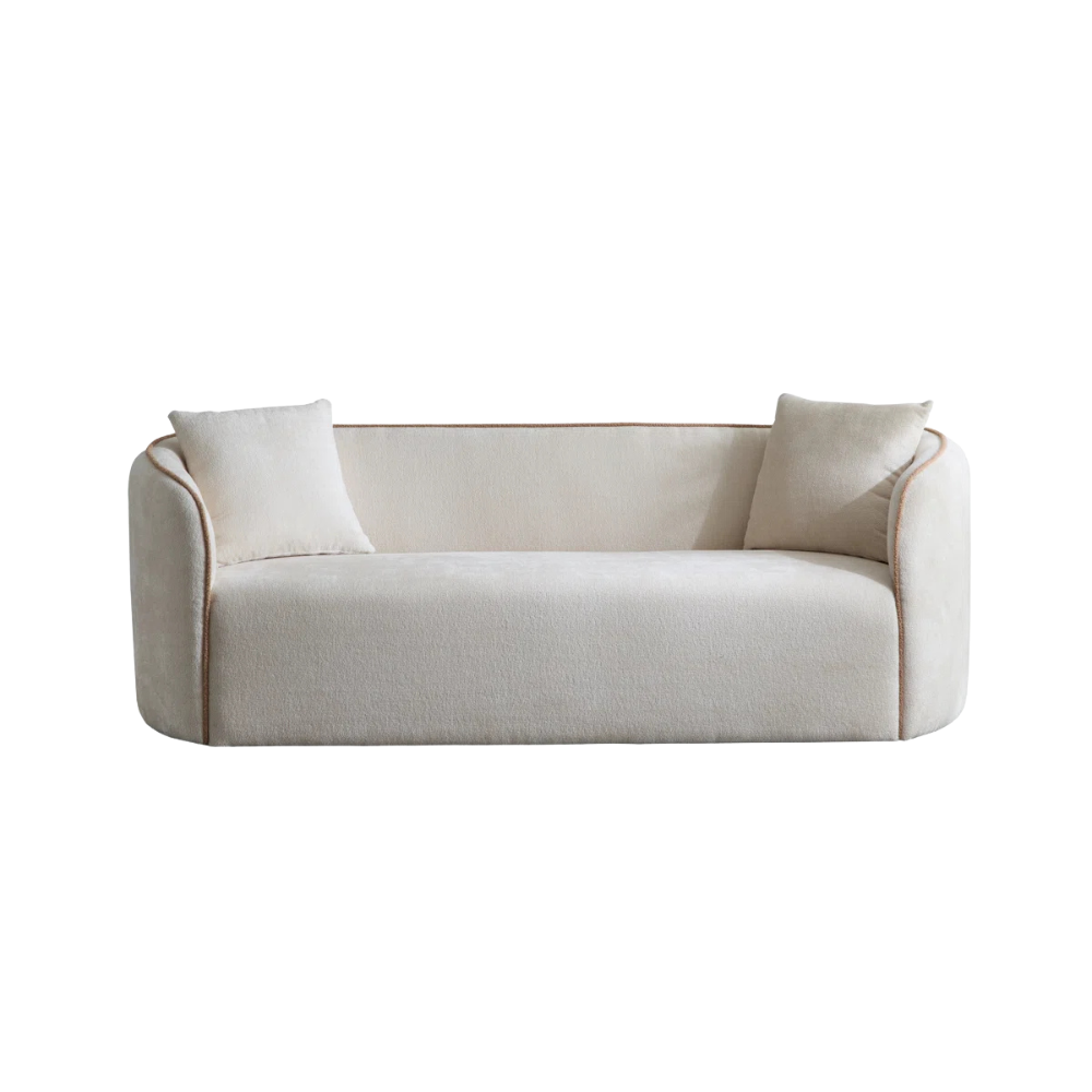 Charcoal Velvet Curved Sofa - Image 2
