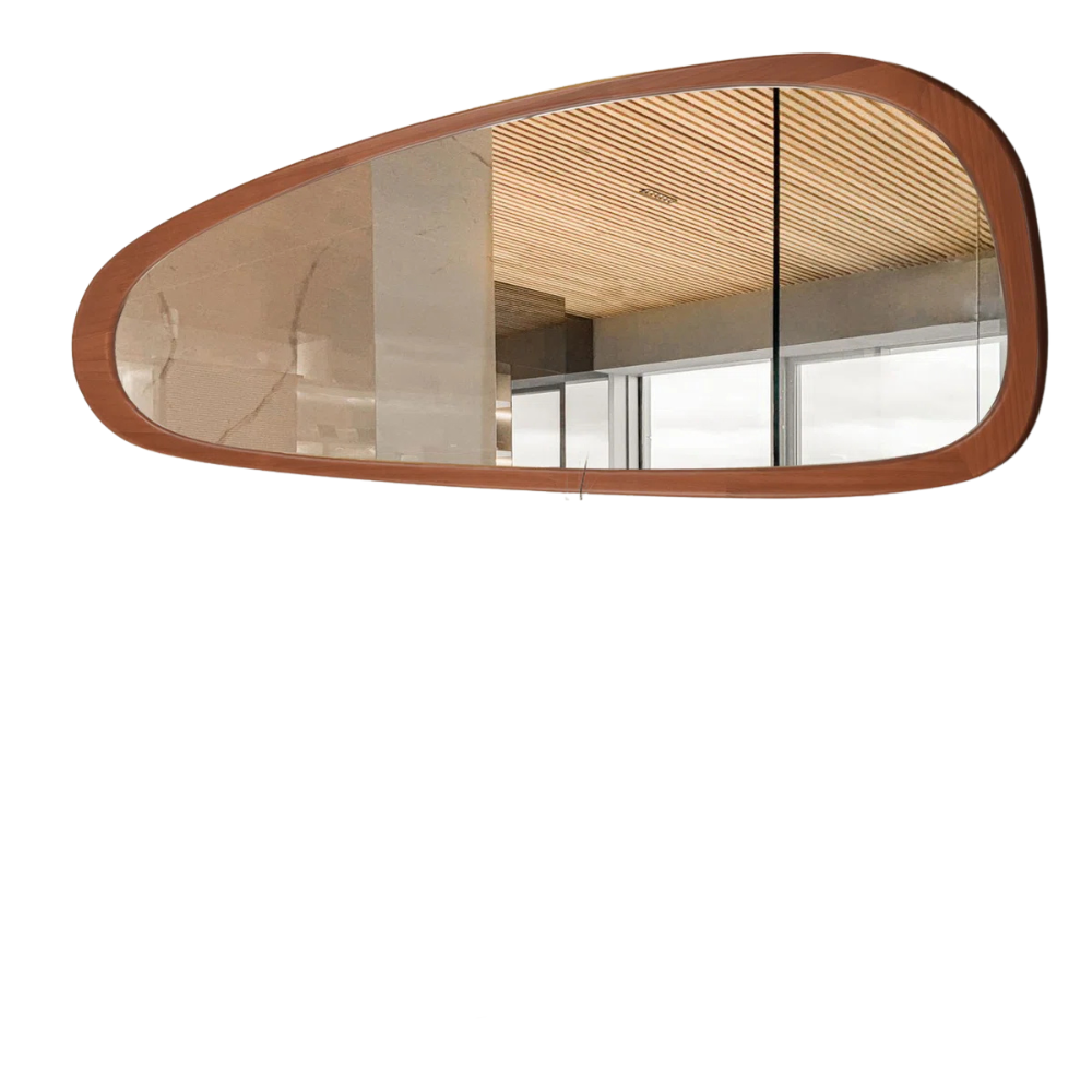 Teardrop Wooden Wall Mirror - Image 2