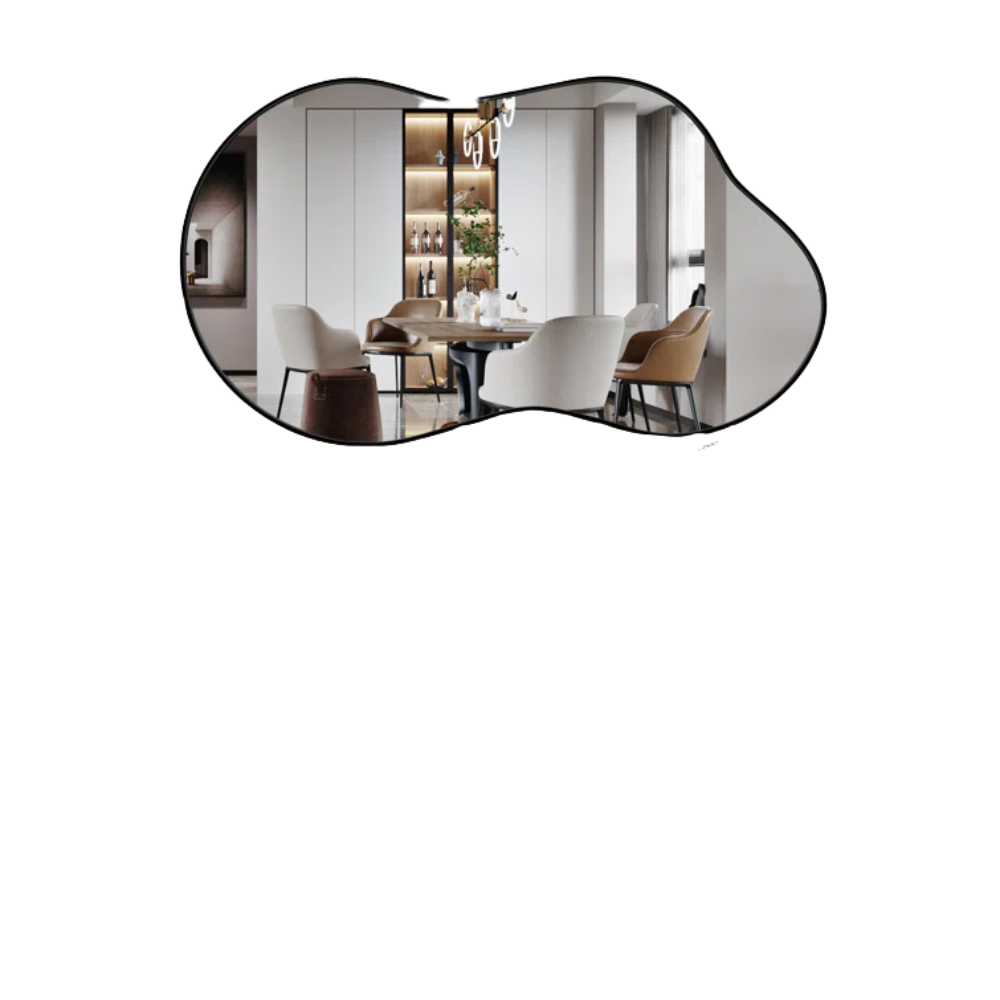 Wavy Black Full-Length Mirror - Image 3