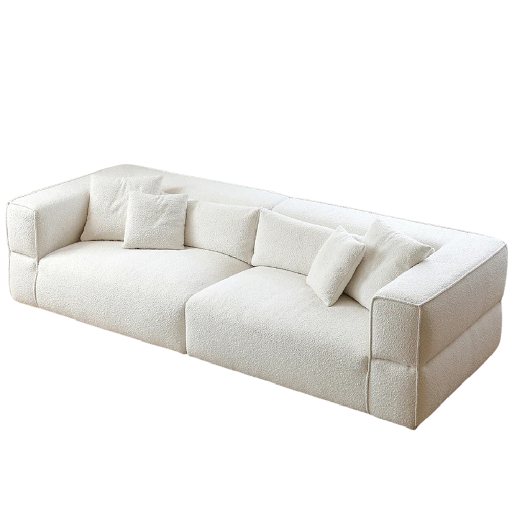 Taupe Woven Sectional Sofa - Image 3