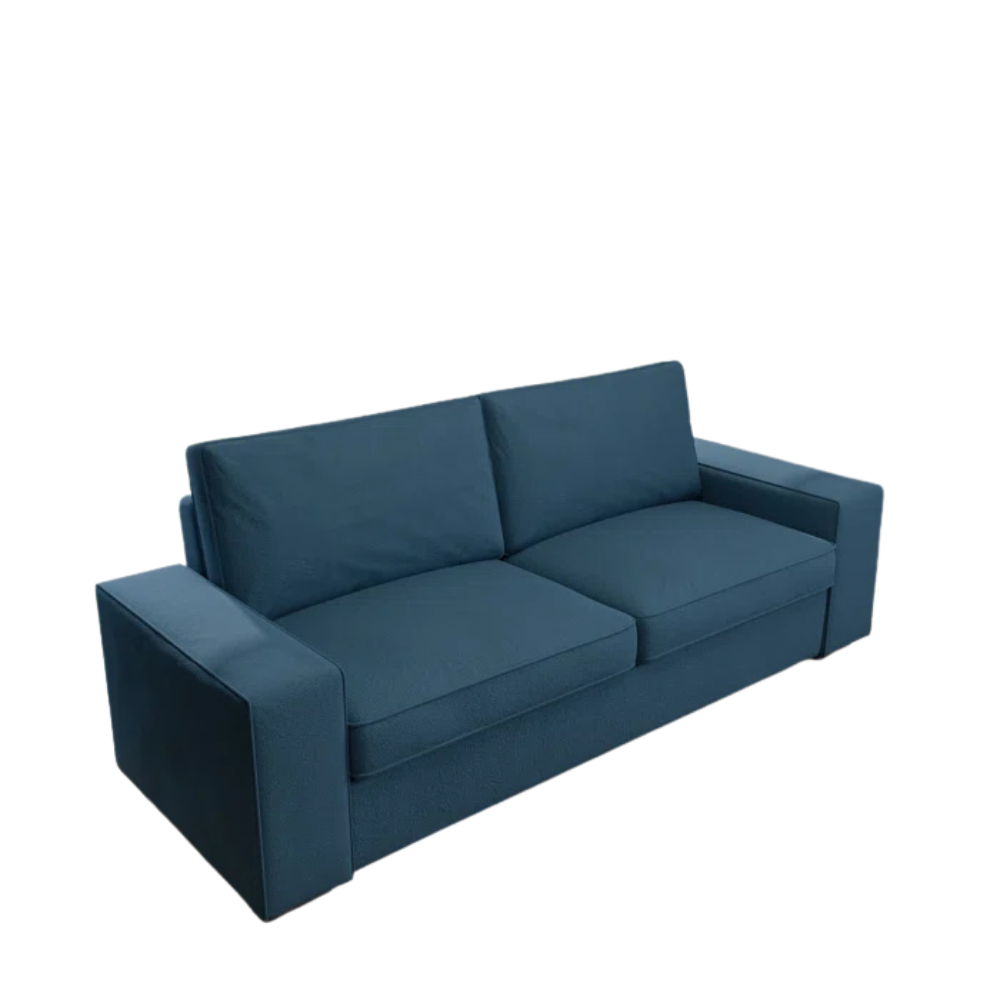 Burgundy Velvet L-Shaped Sectional Sofa - Image 3