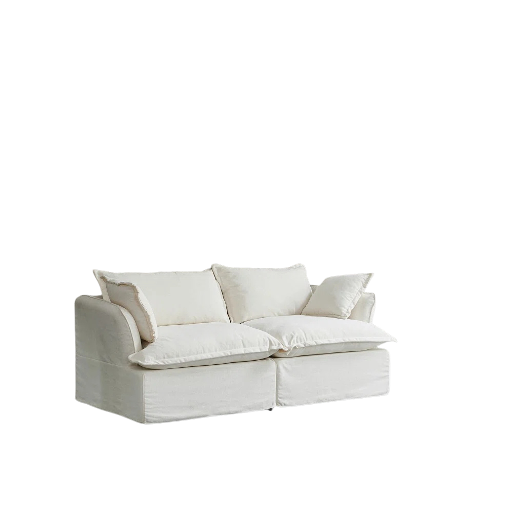 Charcoal Faux-Leather Low-Profile Sofa - Image 3