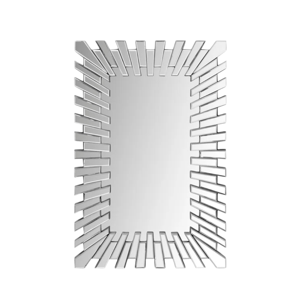 Modern Silver Angled Mirror - Image 3