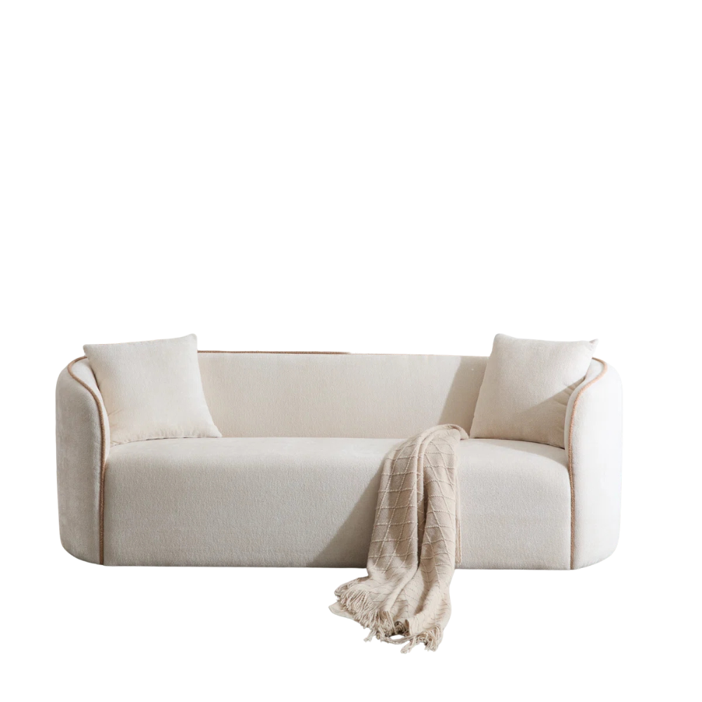 Charcoal Velvet Curved Sofa - Image 4