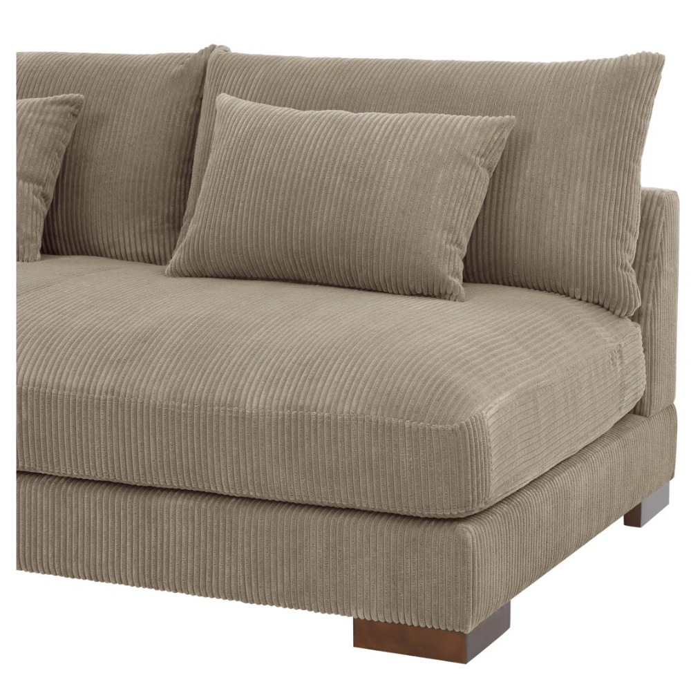 3 - Piece Corduroy Sectional