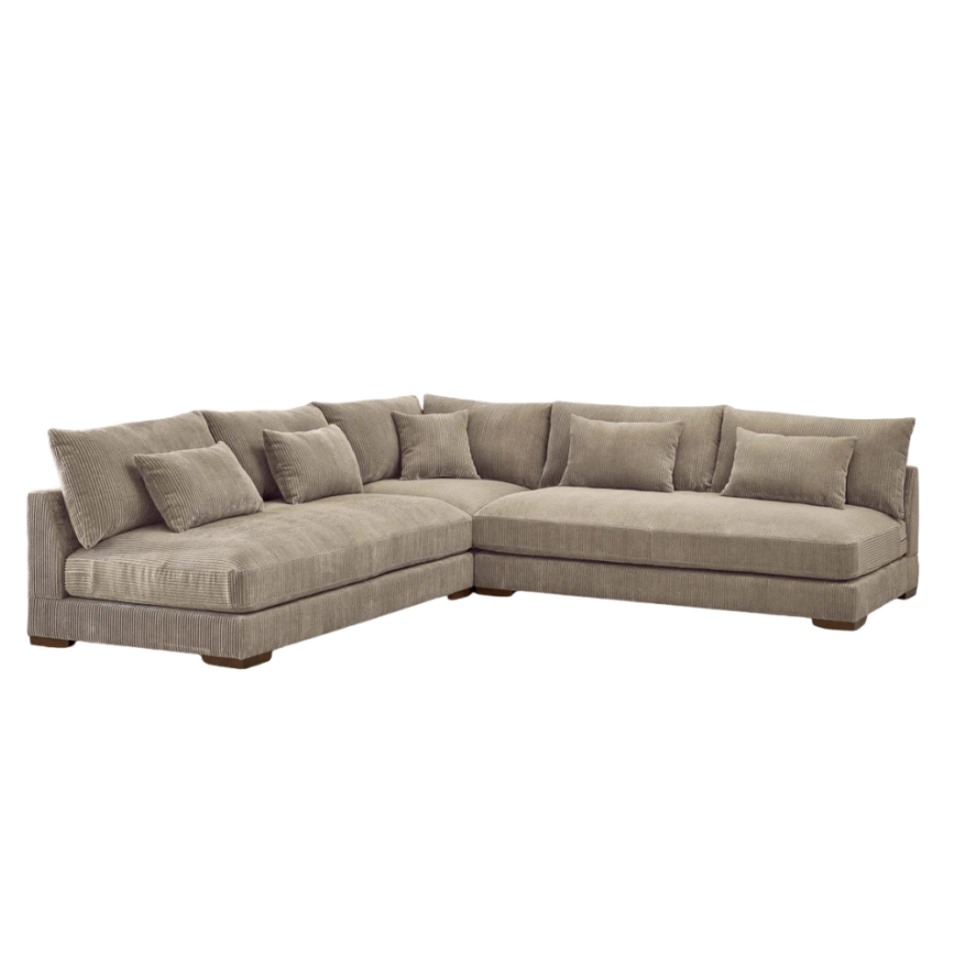 3 - Piece Corduroy Sectional