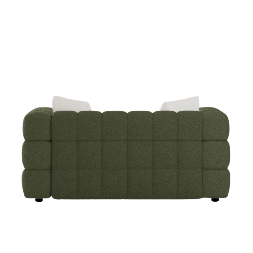 Lavender Chenille Curved-Back Sofa - Image 5