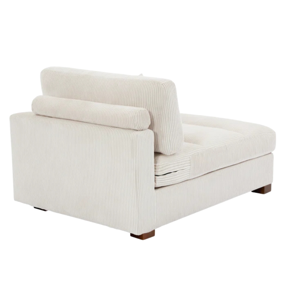 Cream Ribbed Chaise Lounge - Image 5