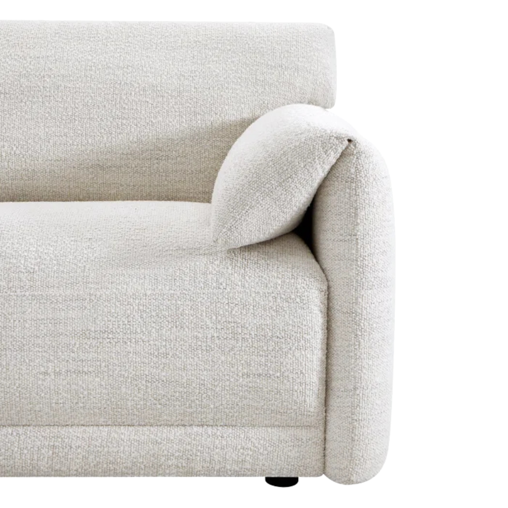Charcoal Faux-Suede Straight-Back Sofa - Image 6