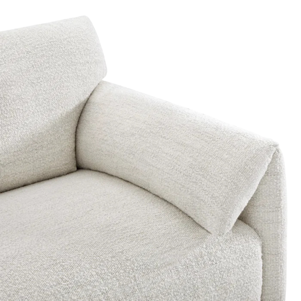 Charcoal Faux-Suede Straight-Back Sofa - Image 7