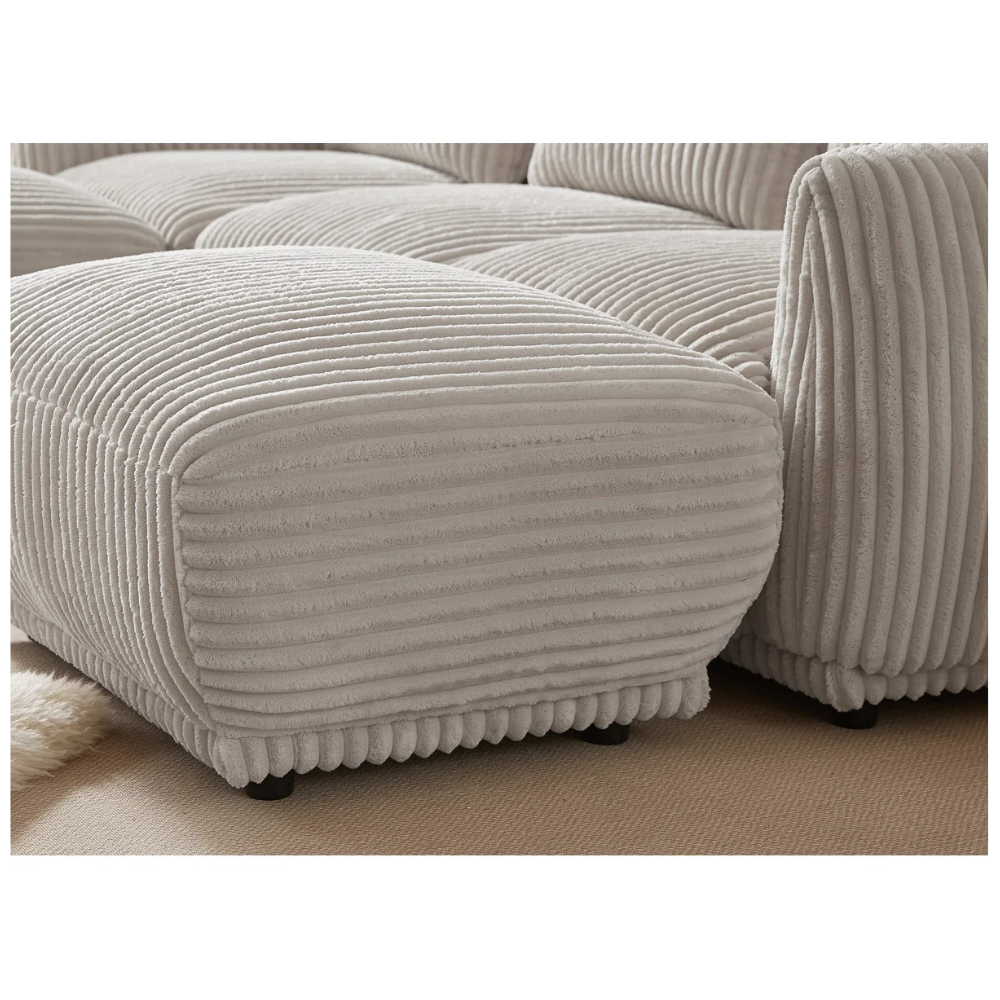 6 - Piece Upholstered Sectional With Ottoman