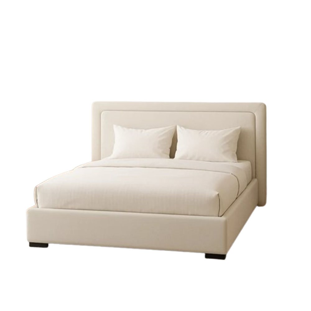 Modern Upholstered Bed with Soft Fabric - Image 2
