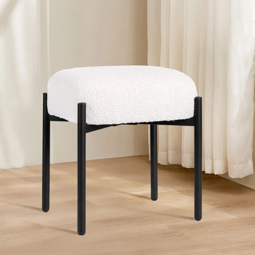 Modern Plush Stool