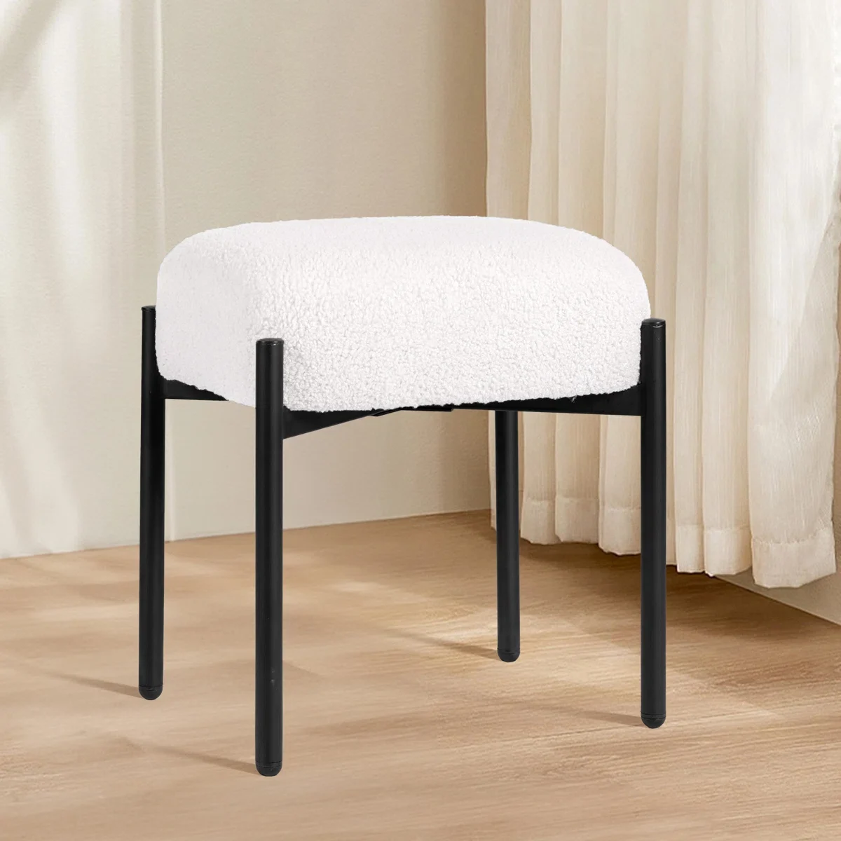 Modern Plush Stool