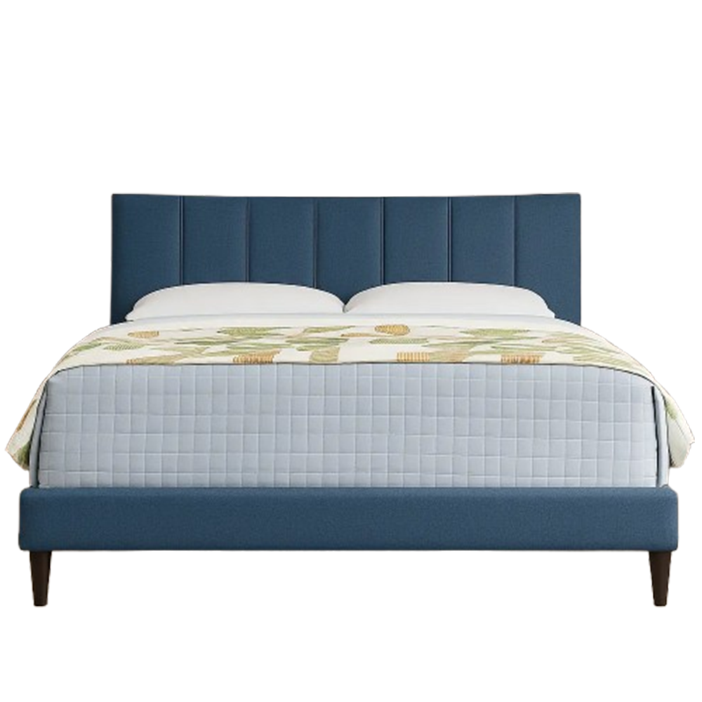 Midnight Blue Upholstered Bed - Image 2