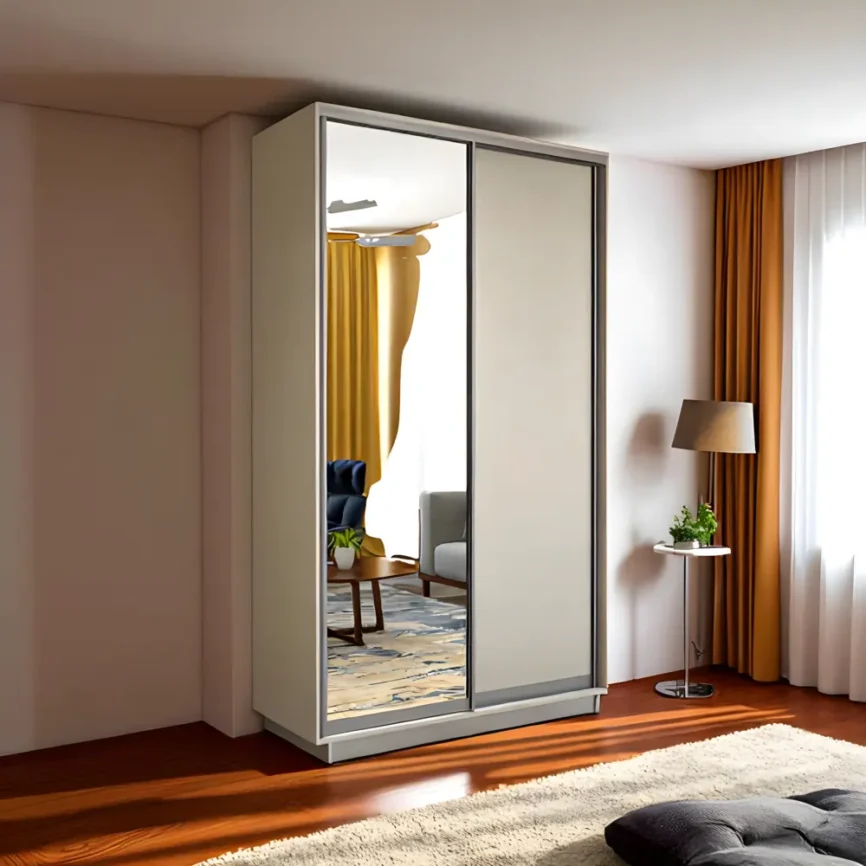 Modern Sliding Wardrobe with Full-Length Mirror