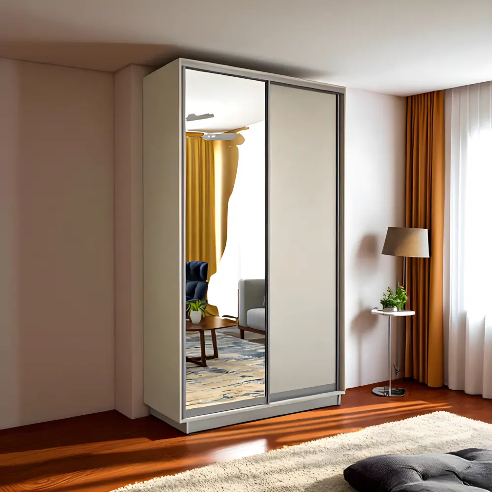Modern Sliding Wardrobe with Full-Length Mirror