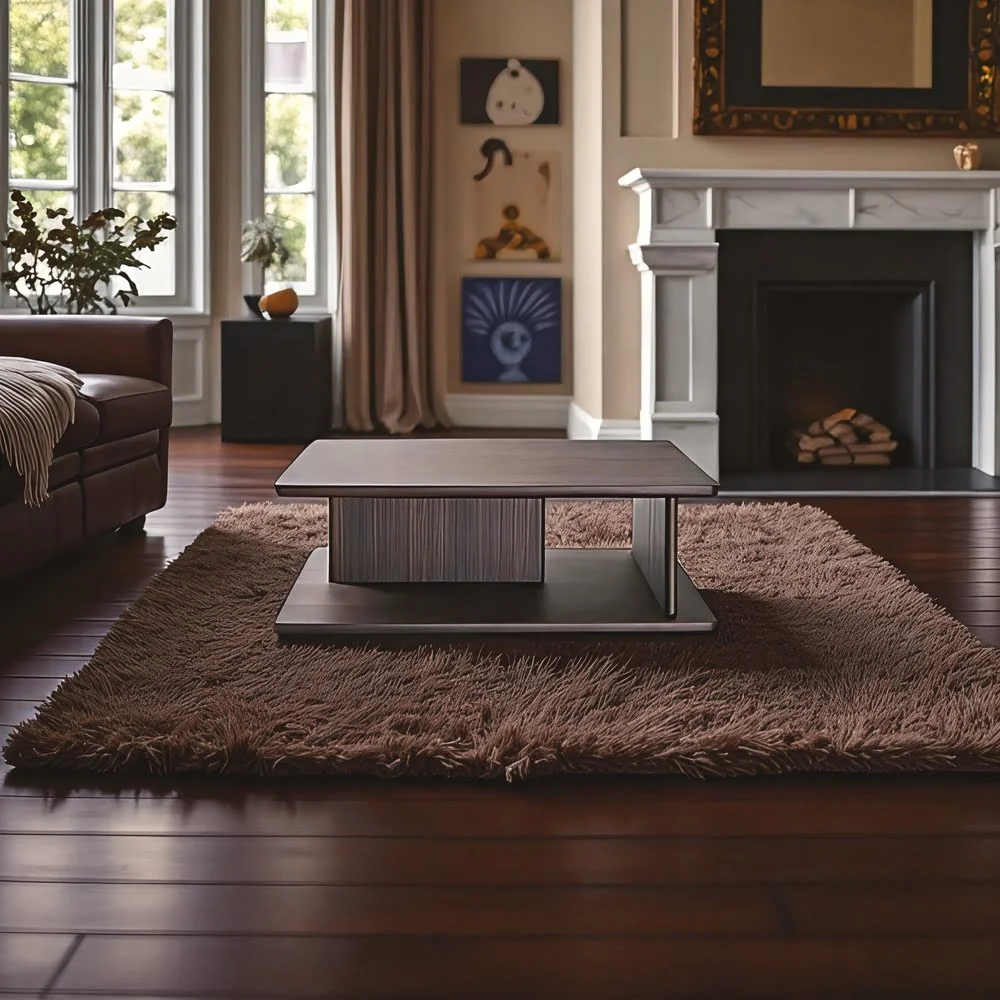 Nova Square Coffee Table – Dark Walnut Finish