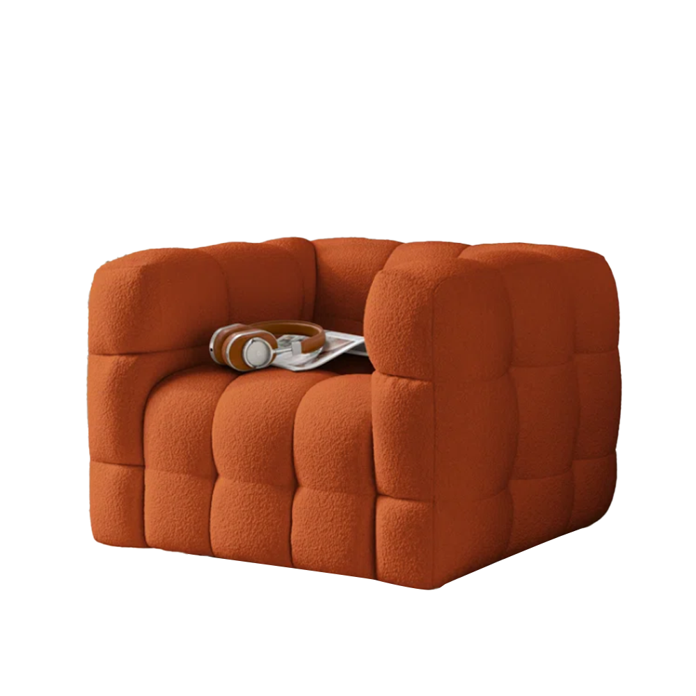 Plush Quilted Lounge Chair - Image 2
