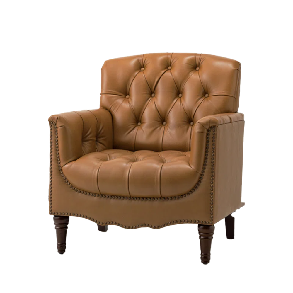 Timeless Elegance Leather Armchair - Image 2