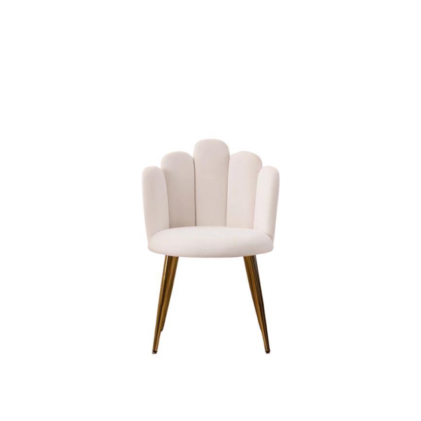 White Gold Accent Chair