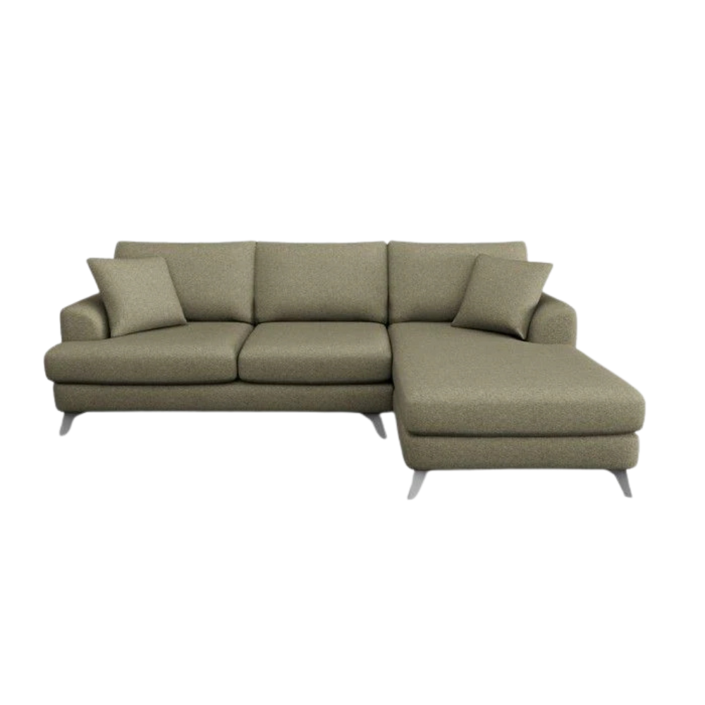 Charcoal Velvet Sectional Sofa - Image 2