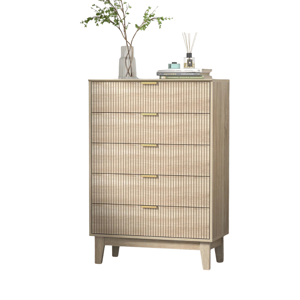 Modern Ribbed Dresser - Image 2