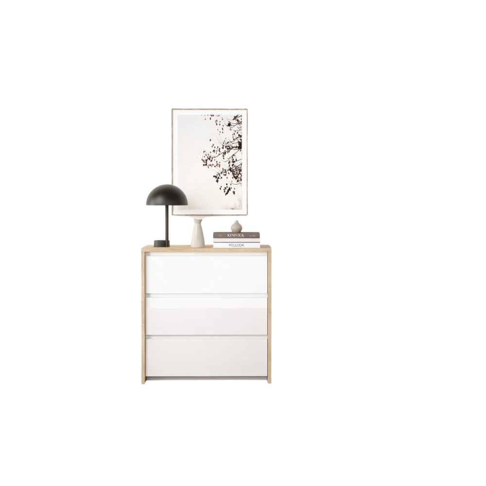 White 3-Drawer Dresser - Image 2