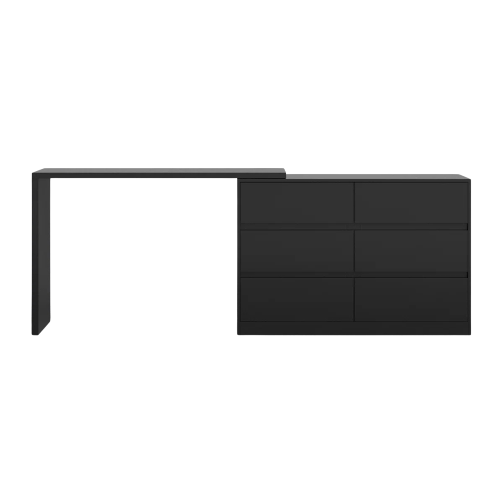 Black Desk & Dresser Combo - Image 2