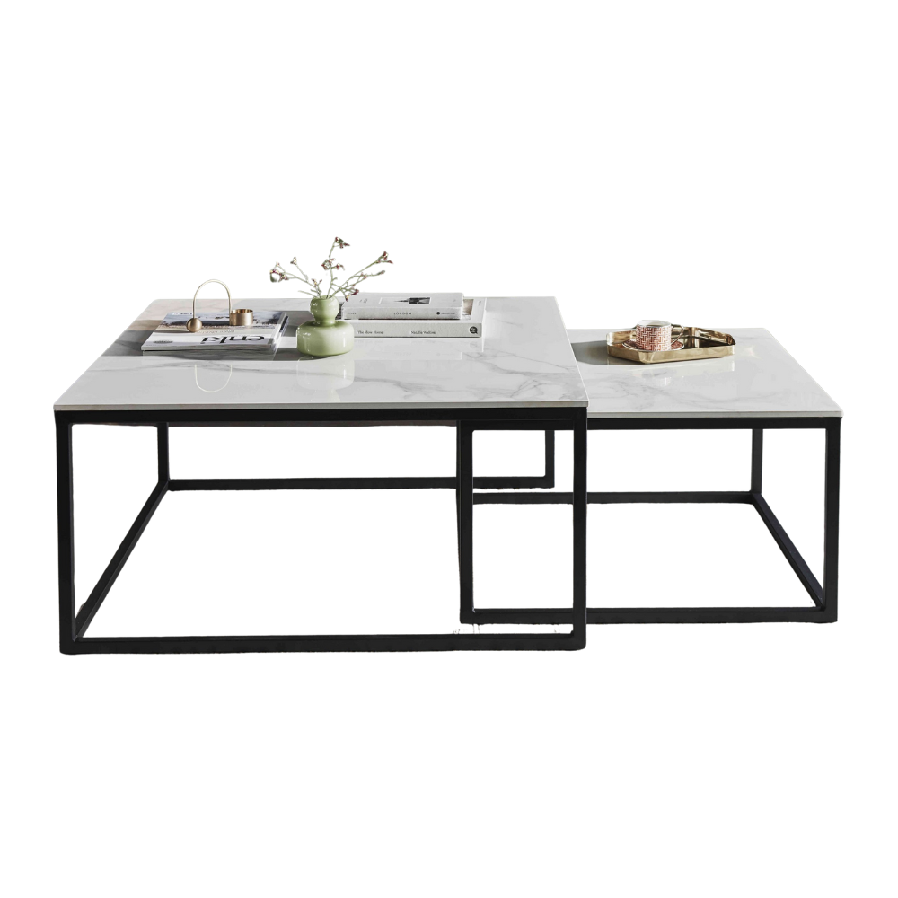 Marble Nesting Coffee Table Set - Image 2