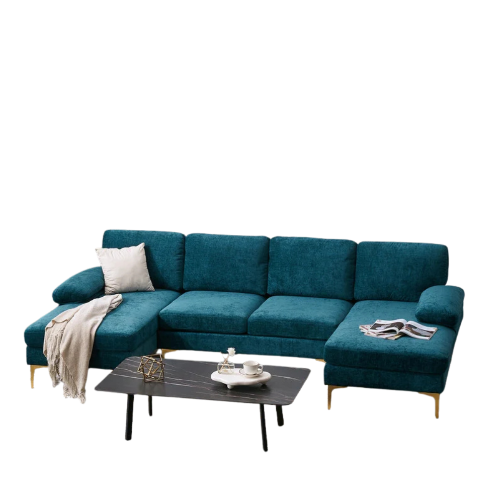 Beige Gold Sectional Sofa - Image 3