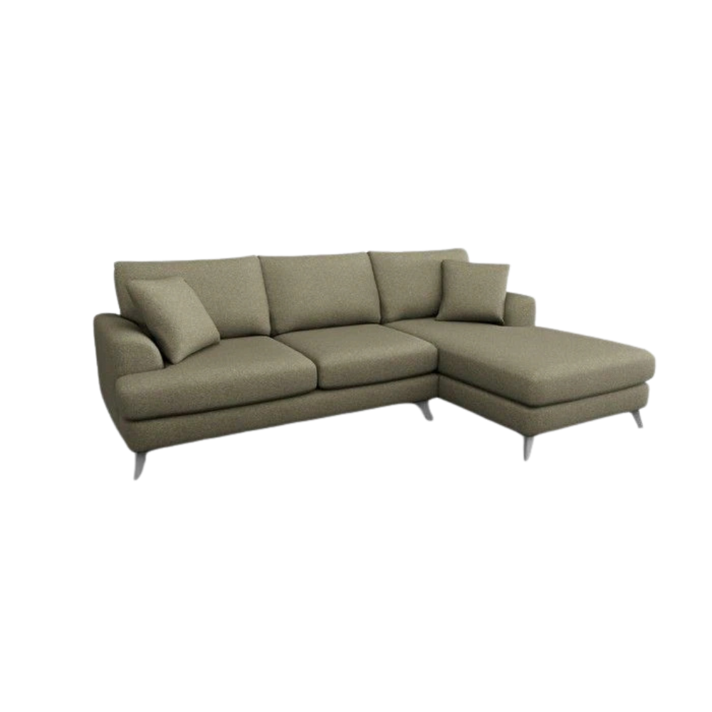 Charcoal Velvet Sectional Sofa - Image 3