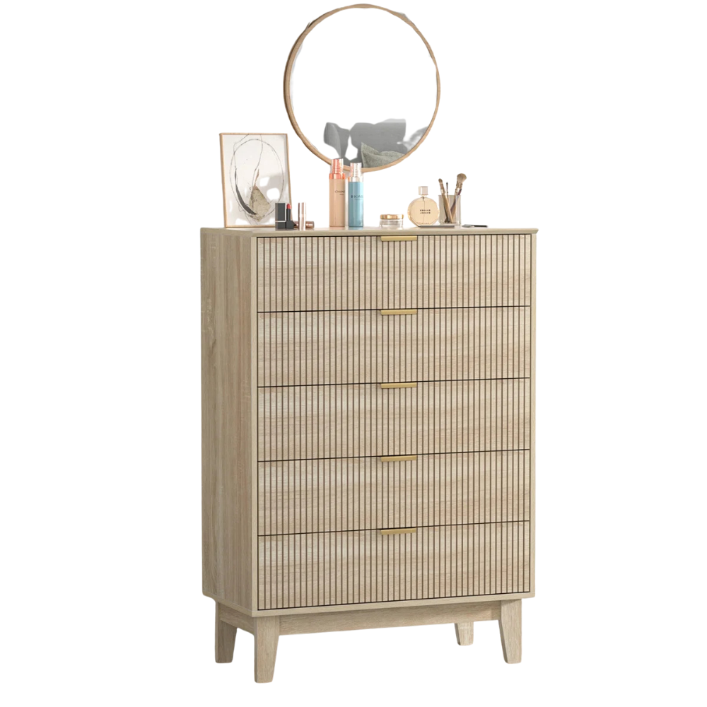 Modern Ribbed Dresser - Image 3
