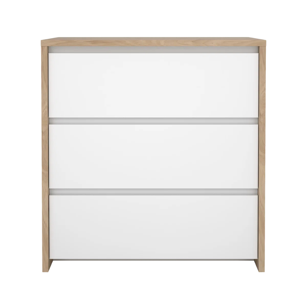 White 3-Drawer Dresser - Image 3
