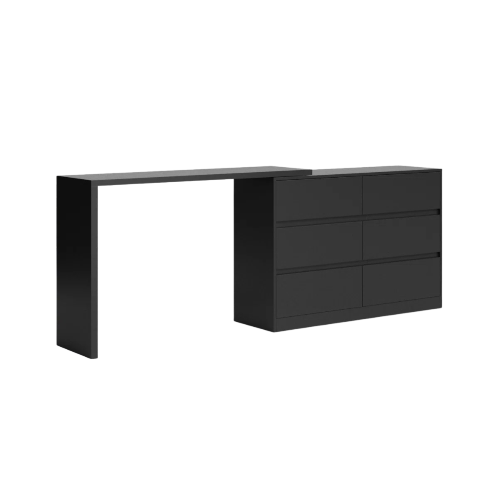 Black Desk & Dresser Combo - Image 3