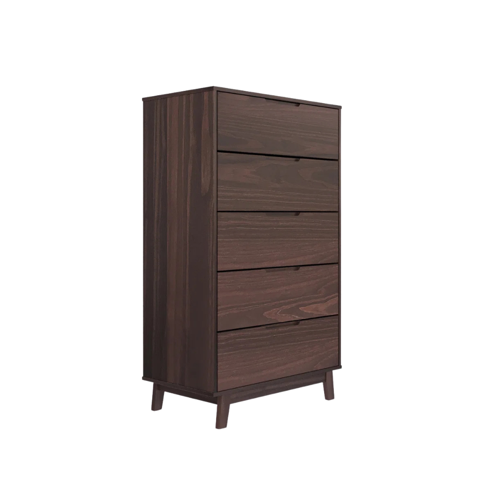 Mid-Century Dark Finish Dresser - Image 4