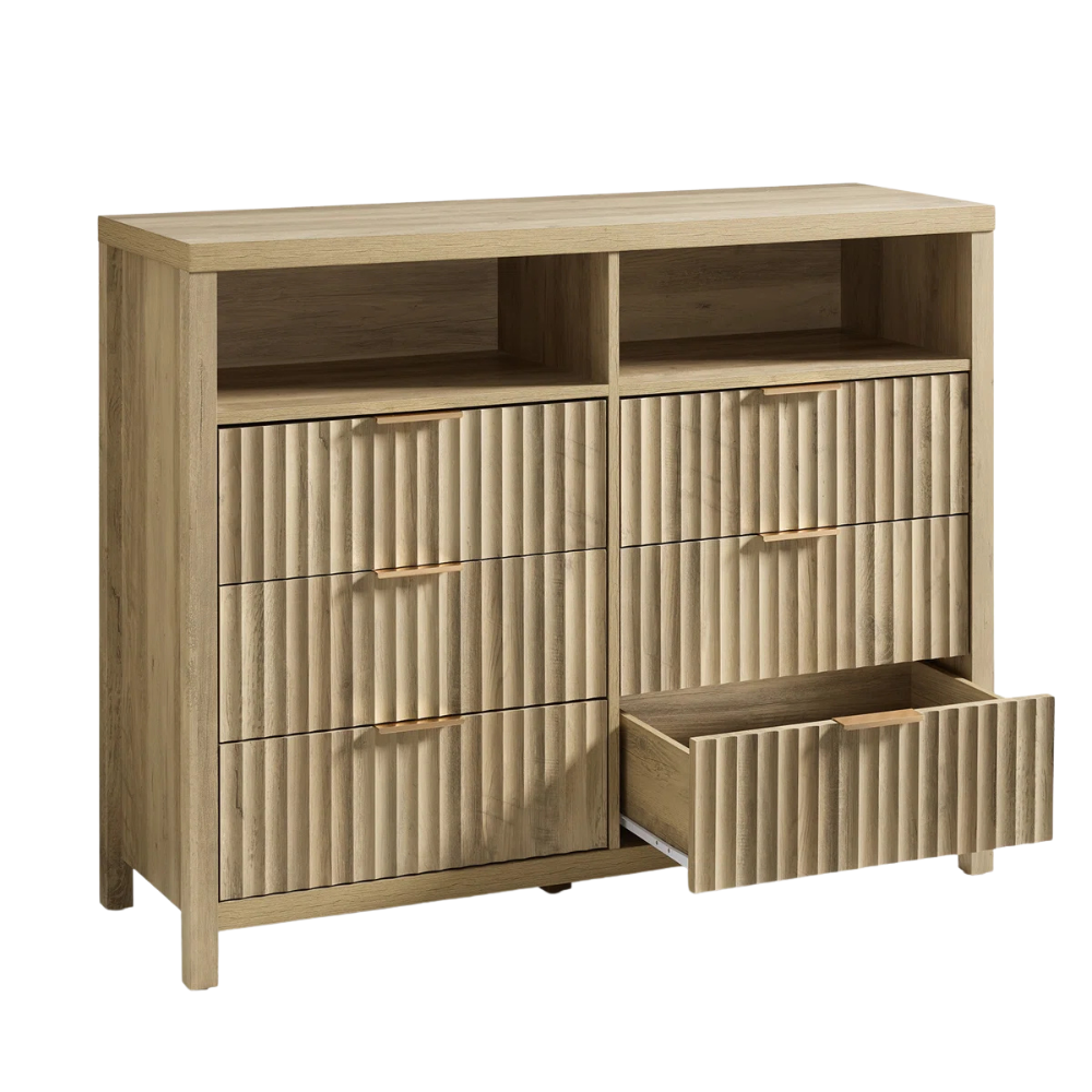 Modern Ribbed Dresser - Image 4