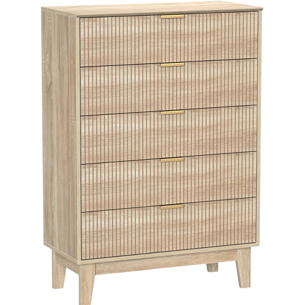Modern Ribbed Dresser - Image 4