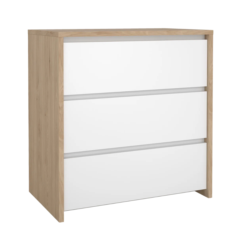 White 3-Drawer Dresser - Image 4