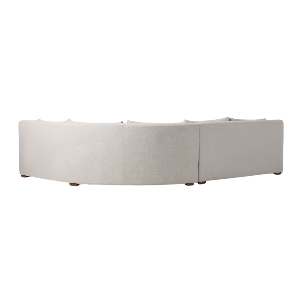 Beige Curve Sectional Sofa - Image 5
