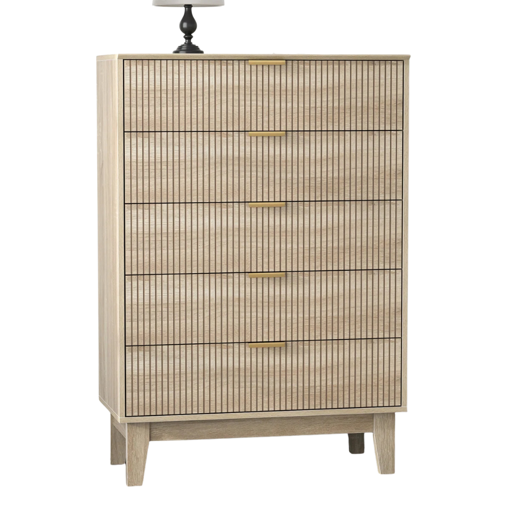 Modern Ribbed Dresser - Image 5