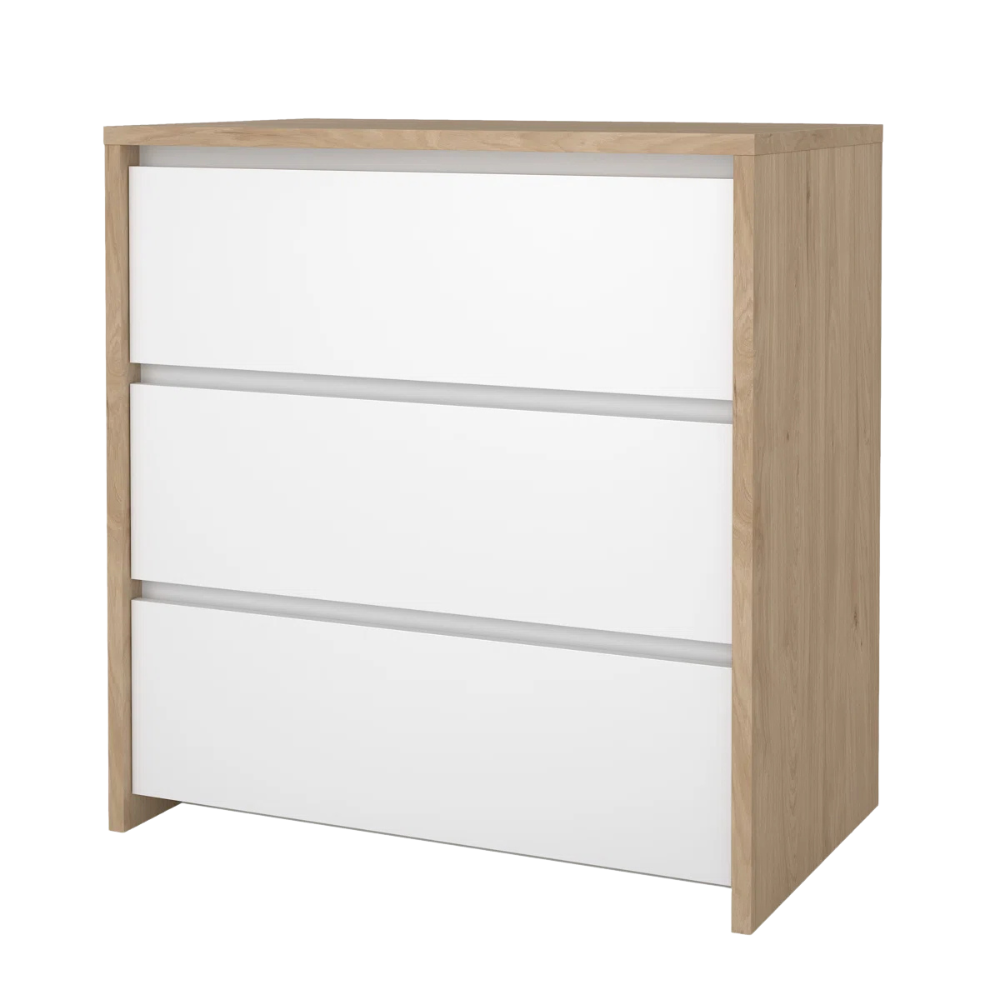 White 3-Drawer Dresser - Image 5