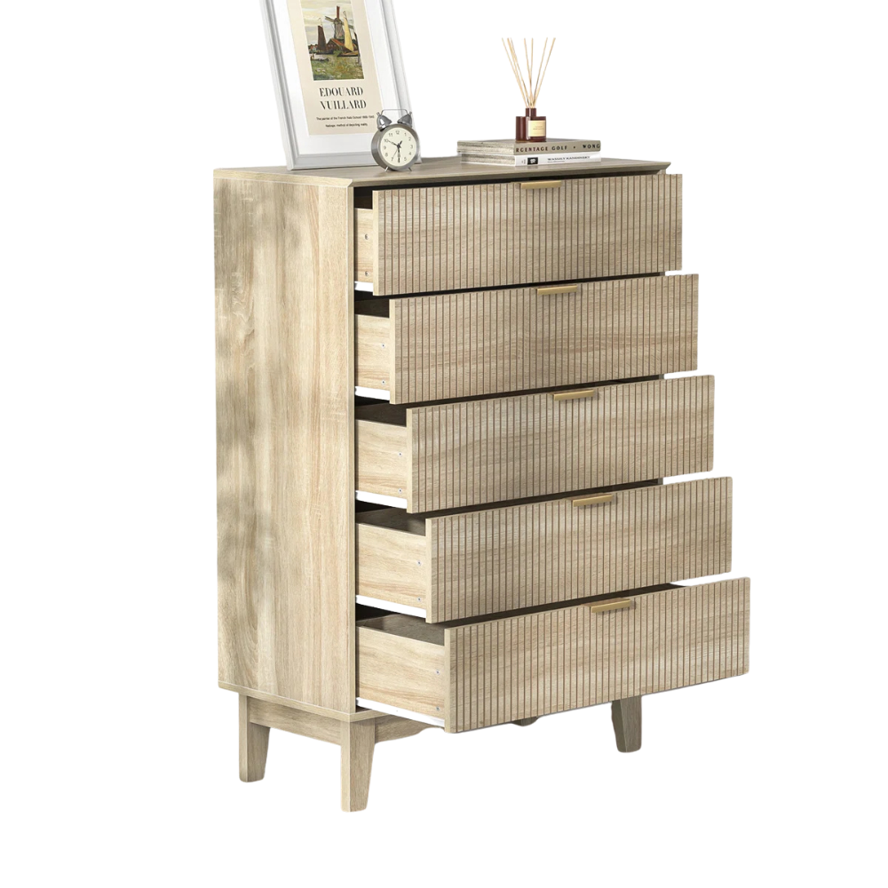 Modern Ribbed Dresser - Image 7