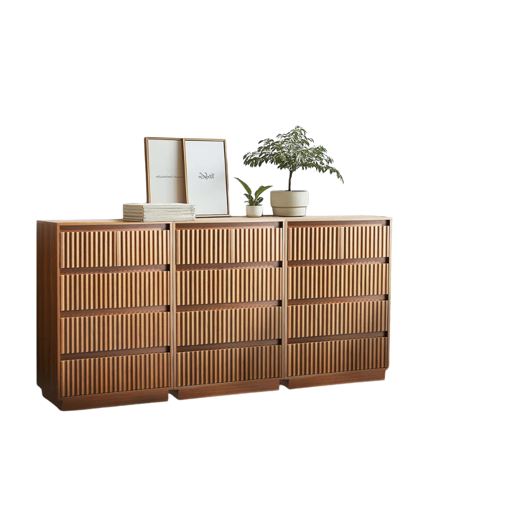 Ribbed 4-Drawer Dresser - Image 8