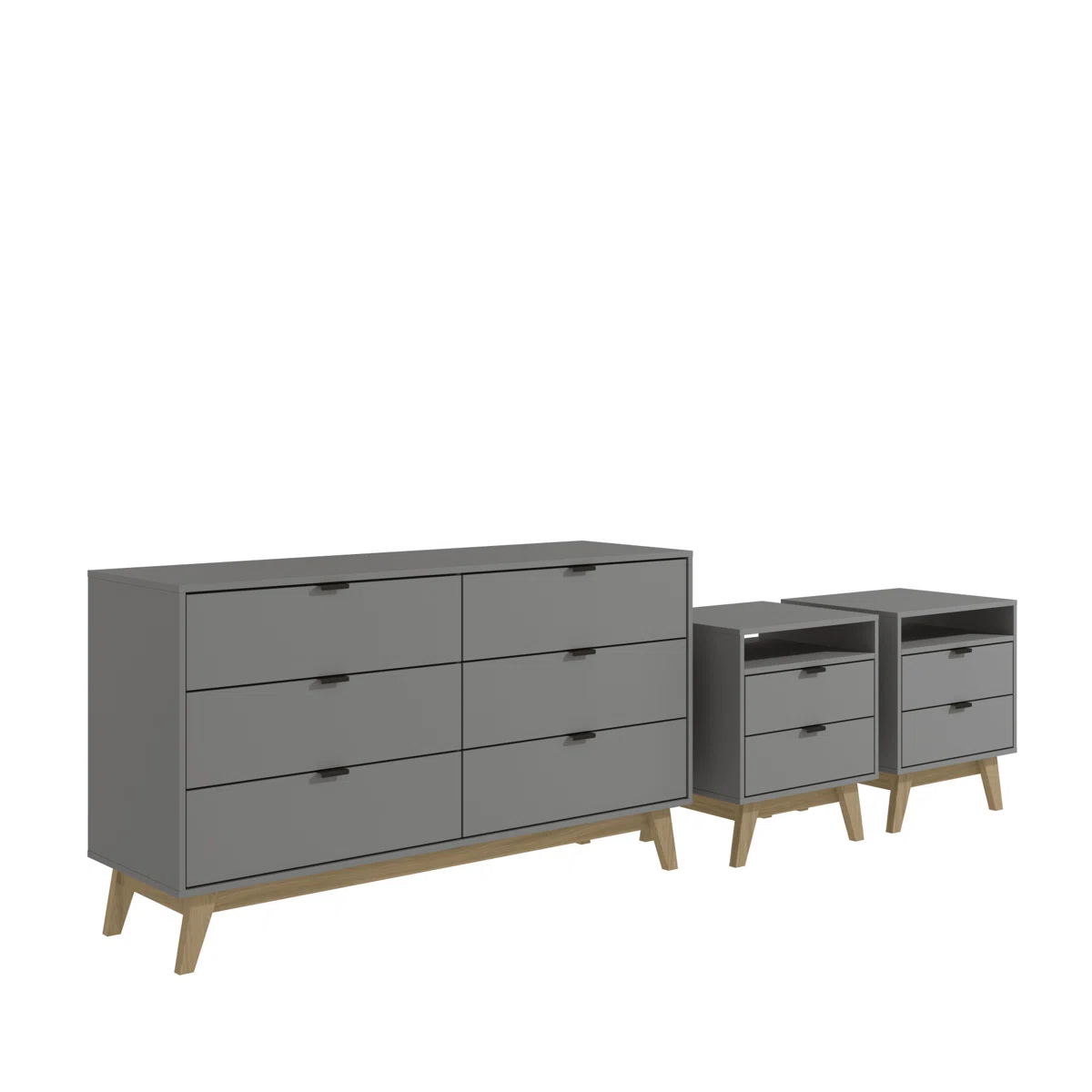Urban Elegance Grey Dresser & Nightstand Set - Image 2