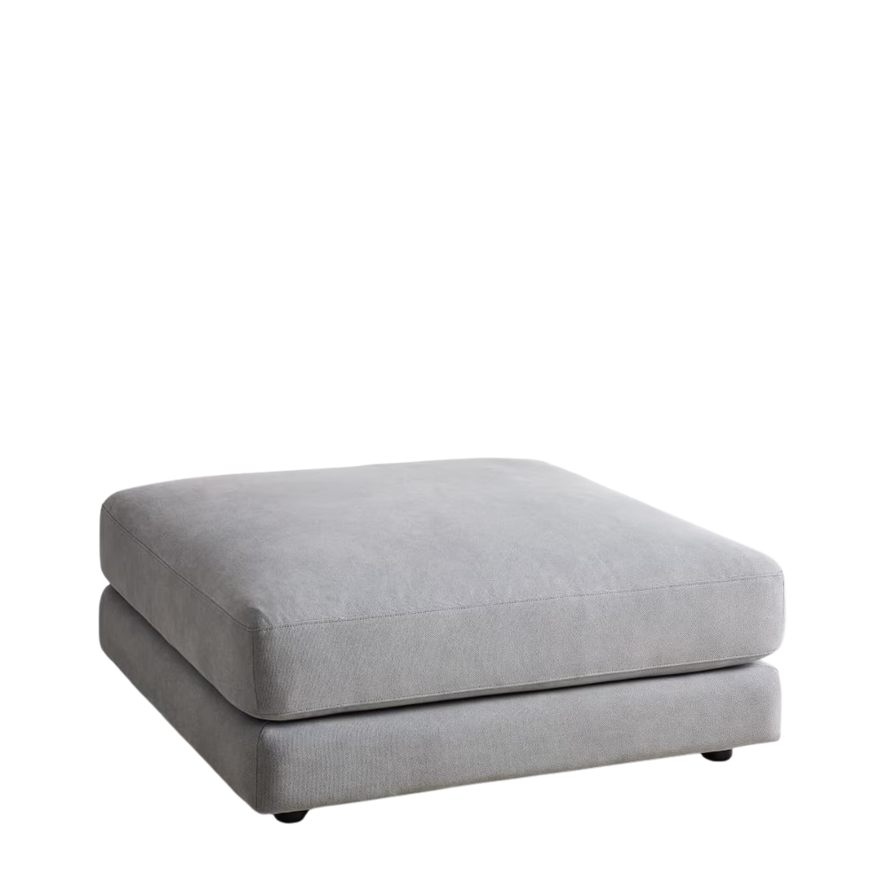 Gray Minimalist Ottoman - Image 2