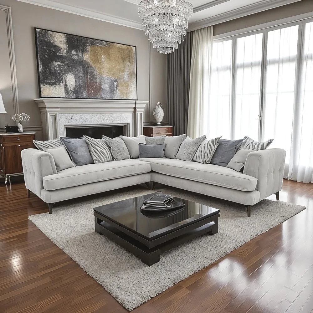 Navy Modern Sectional Sofa