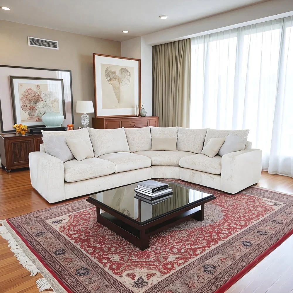 Taupe Contemporary Sectional Sofa