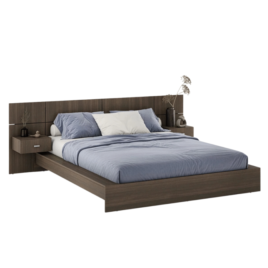 Walnut Elegance Bed